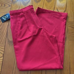 Art Class Dress Pants Wide Leg Red Girls Size XL (14) NWT Adjustable Waist